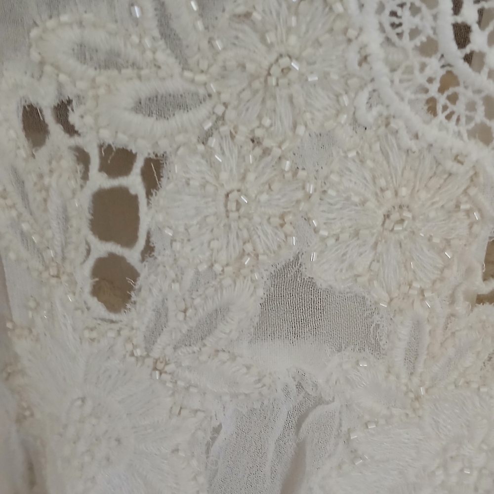 Chicos Embellished Beaded Peasant Blouse - Picture 3 of 12